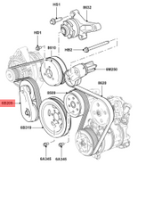 Belt Tensioner With Pulley LR016140 Compatible With LAND ROVER DISCOVERY IV (L319) | LR4 & RANGE ROVER SPORT I (L320)