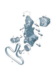 Multi RIB Belt 6PK1264 03L903137J Compatible With AUDI A4 B8 (8K2) | A4 / S4, A6 C7 (4G2, 4GC) | A6 / S6, Q5 (8RB) (CONTINENTAL)