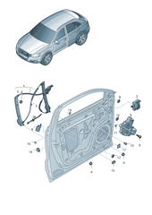 Front Left Power Window Regulator 8U0837461 Compatible with AUDI Q3 (8UB, 8UG)