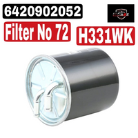 Fuel Filter H331WK & 6420902052 & KL490D Compatible With MERCEDES-BENZ C-CLASS (W204) & CLS (C218) & E-CLASS (W212)Tag 72