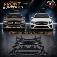 Front Bumper Kit Compatible With Mercedes Benz W253 GLC Upgrade To Mercedes Benz AMG (2016-2019) Tag No.FBK.204 (Shipping Cost Not Included In Price)