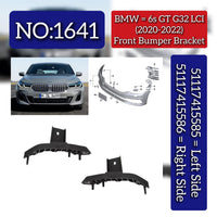 Front Bumper Bracket Set Left 51117415585 Right 51117415586 Compatible With BMW 6s GT G32 LCI (2020-2022)Tag No.1641