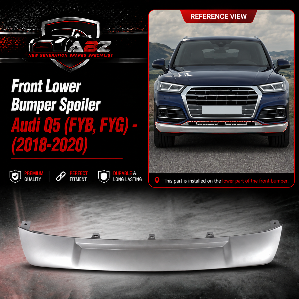 Front Lower Bumper Spoiler 80D807531BTB2 Compatible With Audi Q5 (FYB, FYG) - (2018-2020) Tag No.93