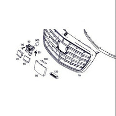 Front Bumper Chrome 222880108 Compatible With MERCEDES-BENZ S-CLASS W222 2014-2017