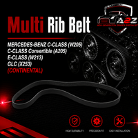 Multi Rib Belt 6PK1110 A0009931700 Compatible With MERCEDES-BENZ C-CLASS (W205) C-CLASS Convertible (A205) E-CLASS (W213) GLC (X253) (CONTINENTAL)