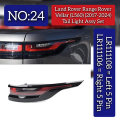 Tail Light Assembly Left LR111108 & Right LR111106 Compatible With Land Rover Range Rover Vellar (L560) (2017-2024) Tag No.24