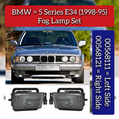 Fog Lamp Set Left 00568111 & Right 00568121 Compatible With BMW 5 Series E34 (1995-98)