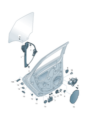 Rear Left Glass Machine Without Motor 8V4839461 Compatible With AUDI & A3 Limousine (8VS, 8VM) | A3 / S3