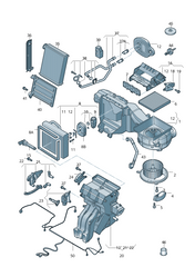 Air Conditioning Evaporator (Cooling Coil) 5Q2820102D 5Q2816100A 5Q2820102B Compatible with AUDI A3 Convertible (8V7, 8VE) | A3 / S3 & Q3 Sportback (F3N) & TT (FV3, FVP) & VW GOLF VII Van (5G1) & SKODA KAROQ (NU7, ND7)