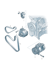 MULTI-RIB BELT 6PK1000 04E145933A Compatible With VW POLO V (6R1, 6C1), GOLF VII Van (5G1) (CONTINENTAL)