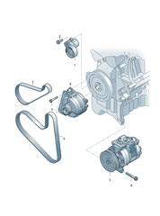 Belt Tensioner With Pulley 04E145299P Compatible With SKODA SUPERB I (3U4)