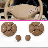 Beige-Round Steering Wheel Switch Control Buttons 2218215751 Compatible with MERCEDES BENZ S-CLASS W221