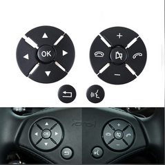 Black-Round Steering Wheel Switch Control Buttons 2218215751 Compatible with MERCEDES BENZ S-CLASS W221