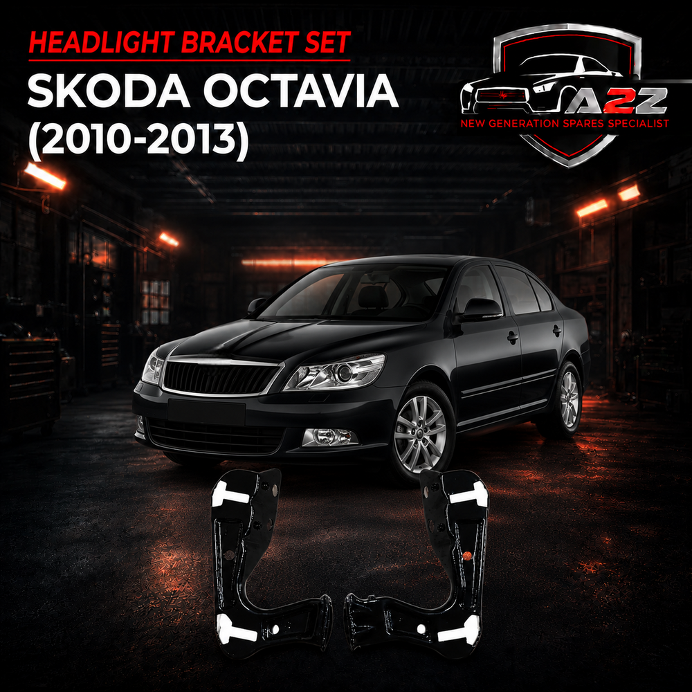 Headlight Bracket Set Left 1Z0805071A & Right 1Z0805072A Compatible With Skoda Octavia (2010-2013) Tag No.365
