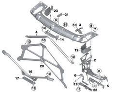 Headlight Bracket Left 51647245791 Right 51647245792 Compatible With BMW 3 SERIES F30 Tag No.1543
