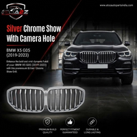 Silver Chrome Show Grill With Camera Hole 51137454887 Compatible With BMW X5 G05 (2019-2023)