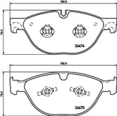 Front Brake Pad C2P26236 2447401 P36025 Compatible With JAGUAR XF I X250 & XJ X351