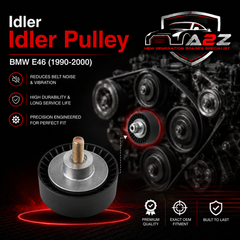Idler Pulley 11281435594 Compatible With BMW E46