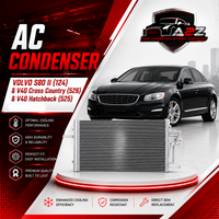 AC Condenser 31274157 Compatible with VOLVO S80 II (124) & V40 Cross Country (526) & V40 Hatchback (525) Tag No.305
