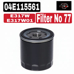 Oil Filter H317W01 & 04E115561 & OC977/1 04E115561B 04E115561D 04E115561H 04E115561T Compatible With AUDI A3 A4 Q3 Tag : 77