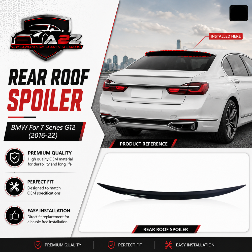 Rear Roof Spoiler BMRS15 Compatible With BMW For 7 Series G12 (2016-22)