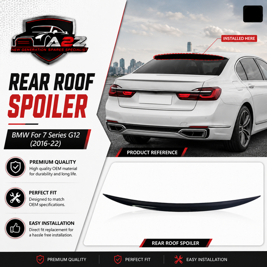 Rear Roof Spoiler BMRS15 Compatible With BMW For 7 Series G12 (2016-22)