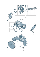 Engine Coolant Thermostat Housing 059121111BM Compatible With AUDI A6 Q7