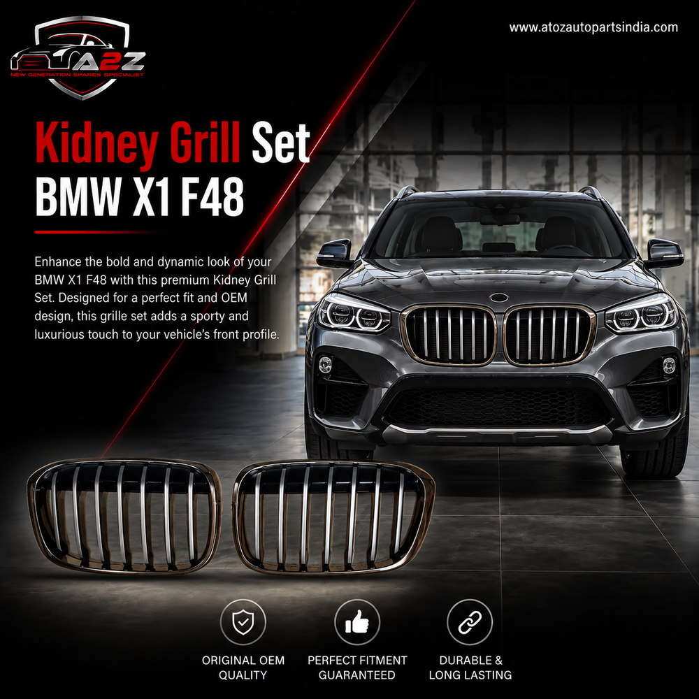 Kidney Grill Set 51117383366=R.H,& 51117383365=L.H Compatible With BMW X1 F48 Tag 33