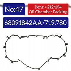 Oil Sump Chamber Packing (Gasket) 719.780 68091842AA Compatible With MERCEDES-BENZ C-CLASS (W204) C-CLASS (W205) CLS (C218) E-CLASS (W212) GLC (X253) GLE (W166) M-CLASS (W166) V-CLASS (W447) | VALENTE Tag No.47