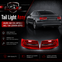 Tail Light Rear Lamp Compatible With AUDI A6 C6 (4F2) | A6 / S6 (2009-2011) Tail Light Rear Lamp Left 4F5945095J 4F5945095AB & Right 4F5945096J 4F5945096AB
