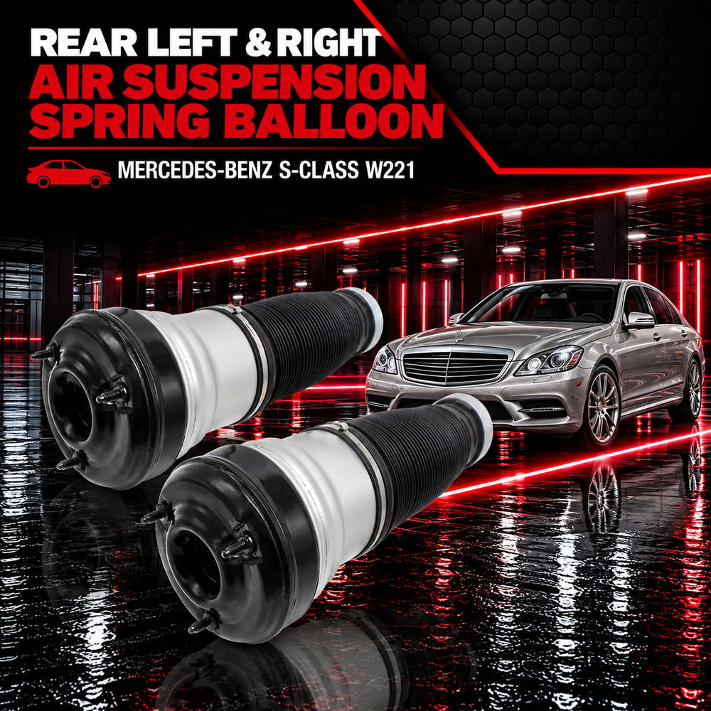 Rear Left & Right Air Suspension Spring Balloon 2213201338 2213201438 2213205513 2213205613 Compatible With MERCEDES-BENZ S-CLASS W221