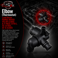 Elbow (Thermostat) LR105974 JDE36843 JDE38476 JDE39871 JDE40345 Compatible With Land Rover RANGE ROVER VELAR (L560) & F-PACE (X761), XE (X760), XF II (X260) Tag No.148