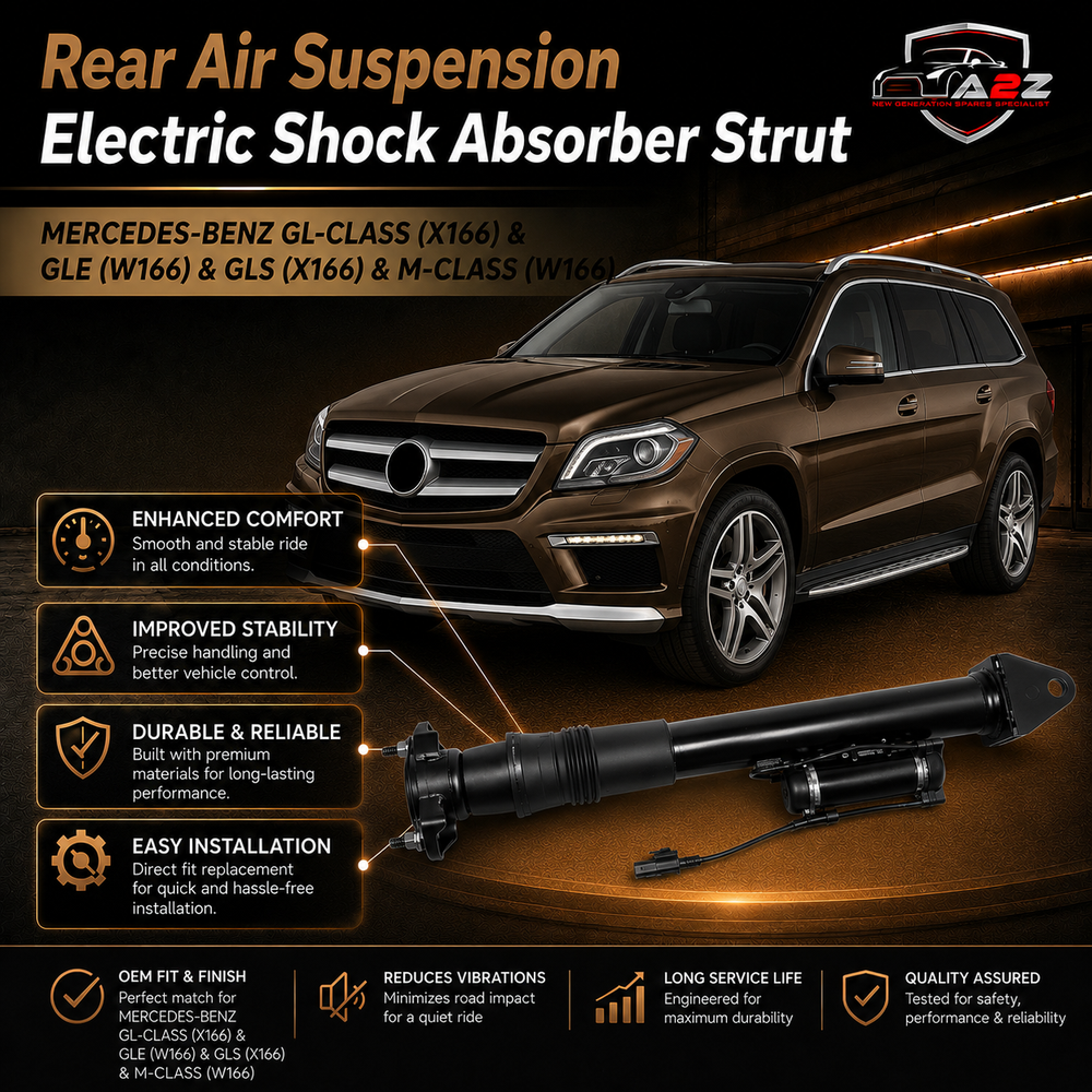 Rear Air Suspension Electric Shock Absorber Strut 1663200130 1663200930 A1663201930 Compatible With MERCEDES-BENZ GL-CLASS (X166) & GLE (W166) & GLS (X166) & M-CLASS (W166)