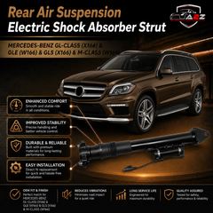 Rear Air Suspension Electric Shock Absorber Strut 1663200130 1663200930 A1663201930 Compatible With MERCEDES-BENZ GL-CLASS (X166) & GLE (W166) & GLS (X166) & M-CLASS (W166)