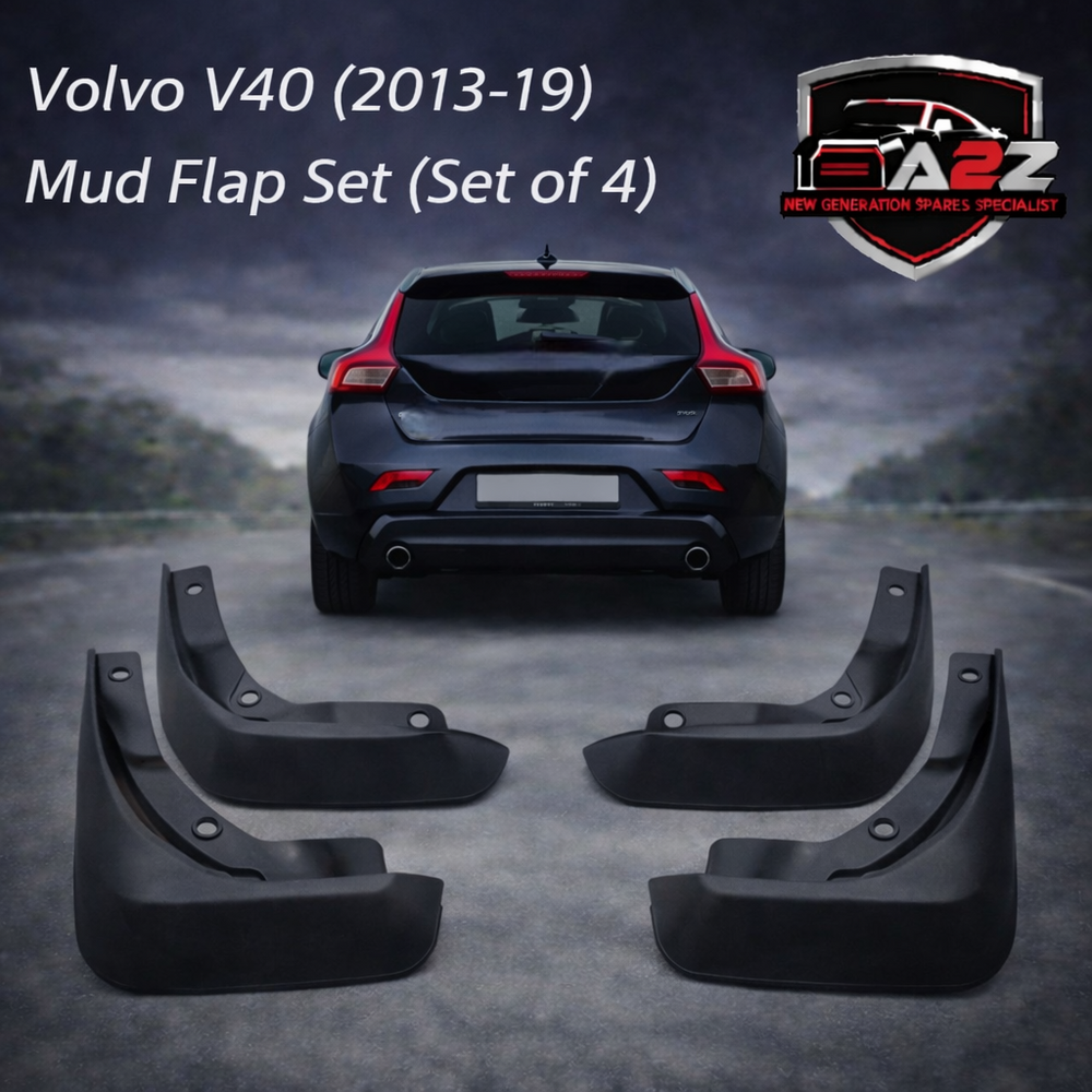 Front & Rear Mud Guard Flap (Set Of 4) 31269668 31269669 Compatible With Volvo V40 (2013-19)