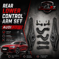 Rear Lower Control Arm (Set Of 8) 1K0505465C 1K0505323N 1K0501530B 1K0501529F 1K0505311H Compatible with AUDI A3 Limousine (8VS, 8VM) | A3 / S3 & Q3 (8UB, 8UG) & TT (8J3)