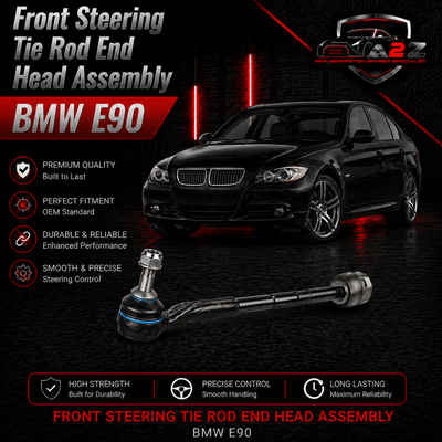 Front Steering Tie Rod End Head Assembly (Rack End & Tie Rod End) Left & Right 32216762243 32216762244 Compatible With BMW E90