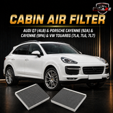 Cabin Air Filter E1910LC & 7H0819631A & LAK182 JZW819653E Compatible With AUDI Q7 (4LB) & PORSCHE CAYENNE (92A) & CAYENNE (9PA) & VW TOUAREG (7LA, 7L6, 7L7)Tag No:16