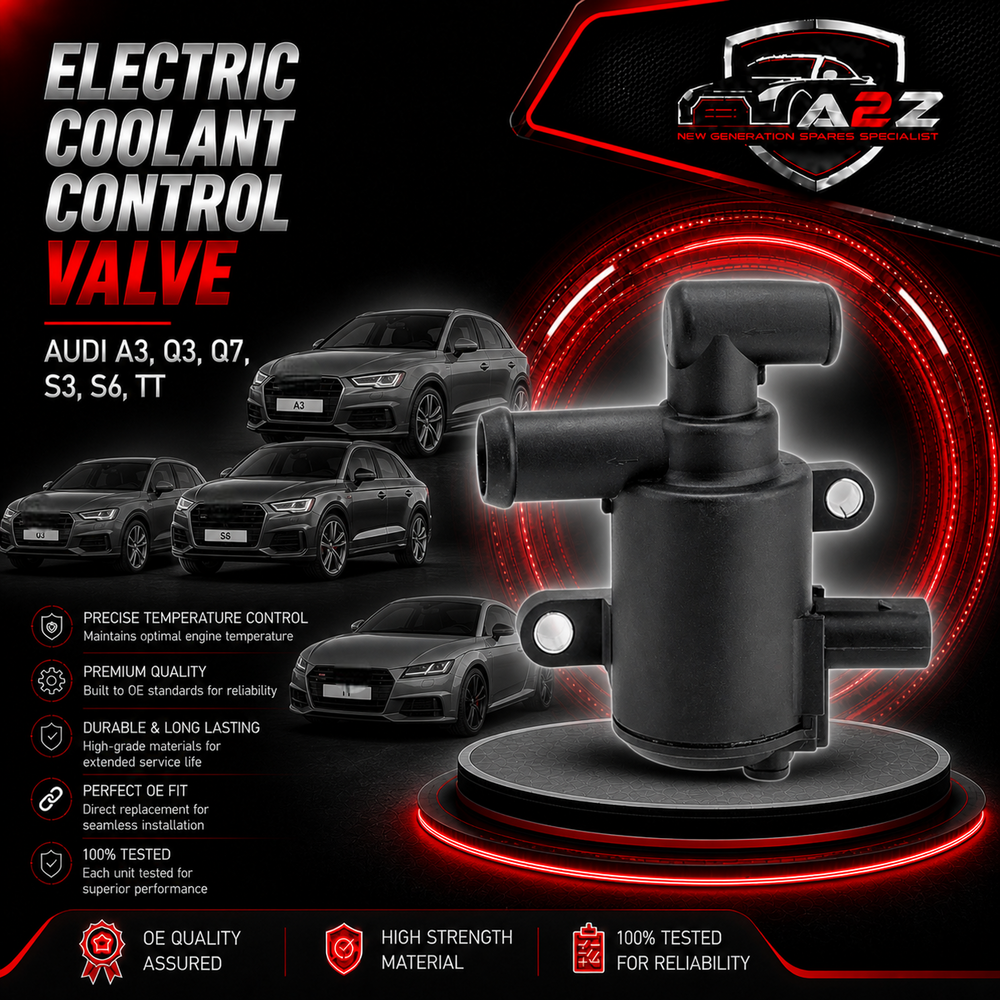Electric Coolant Control Valve 5Q0906457K 5Q0906457A 5Q0906457B 5Q0906457H Compatible With Audi A3 Q3 Q7 S3 S6 TT