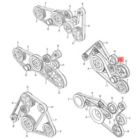 Multi RIB Belt 6PK2404 06E903137AC 06E903137K Compatible With AUDI A4 B8 (8K2) | A4 / S4 (CONTINENTAL)