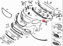 Front Bumper Bracket Left 2138850621 & Right 2138850521 Compatible With Mercedes-Benz E-Class W213 (2016-2019) Tag No.861