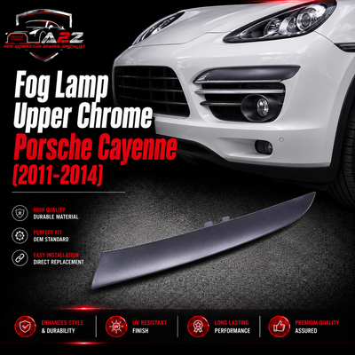 Fog Lamp Upper Chrome Left 95850568510 & Right 95850568610 & Lower Chrome Left 95850587710 & Right 95850587810 Compatible With Porsche Cayenne (2011-2014) Tag No.152