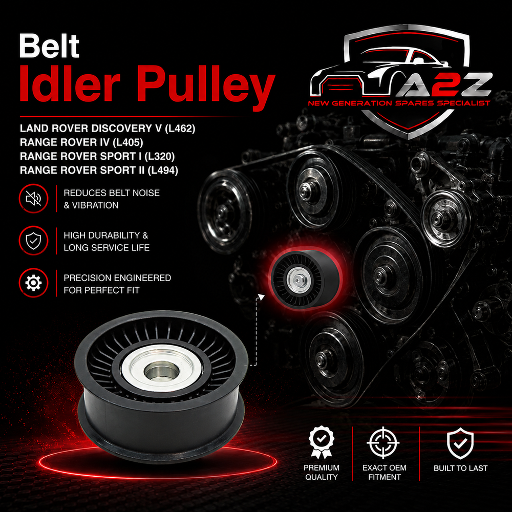 Drive Belt Idler Pulley LR010725 Compatible with LAND ROVER DISCOVERY V (L462) RANGE ROVER IV (L405) RANGE ROVER SPORT I (L320) RANGE ROVER SPORT II (L494) Tag no : 10