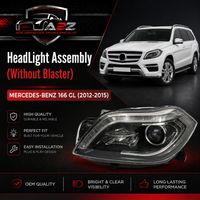 Complete Headlight Headlamp Assy Left A1668203459 & Right A1668203559 (Without Blaster) Compatible With MERCEDES-BENZ 166 GL (2012-2015) Tag No.117