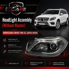 Complete Headlight Headlamp Assy Left A1668203459 & Right A1668203559 (Without Blaster) Compatible With MERCEDES-BENZ 166 GL (2012-2015) Tag No.117