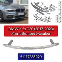 Front Bumper Member 51117385290 Compatible With BMW 5s G30 (2017-2023)