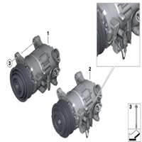 AC Compressor 64529223694 64529225703 Compatible With BMW 1 Series (F20) & 3 Series (E90) & 3 Series (F30, F80) & 3 Gran Turismo (F34) & 5 Series (F10) & X1 (E84)