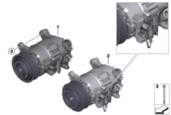 AC Compressor 64529223694 64529225703 Compatible With BMW 1 Series (F20) & 3 Series (E90) & 3 Series (F30, F80) & 3 Gran Turismo (F34) & 5 Series (F10) & X1 (E84)