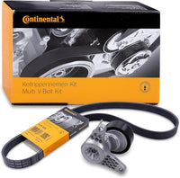 Multi RIB Belt Kit 6PK1026K1 Compatible With AUDI A3 Limousine, A4 B9, A5 Convertible, A5 Sportback, A6 C7, Q3, Q5 (8RB), Q5 (FYB, FYG) (CONTINENTAL)