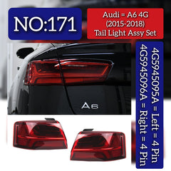 Tail Light Assembly Left 4G5945095A & Right 4G5945096A Compatible With Audi A6 4G (2015-2018) Tag No.171